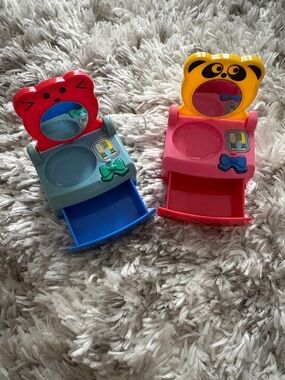 Rare Vintage Tiny Bear Doll Vanity Set